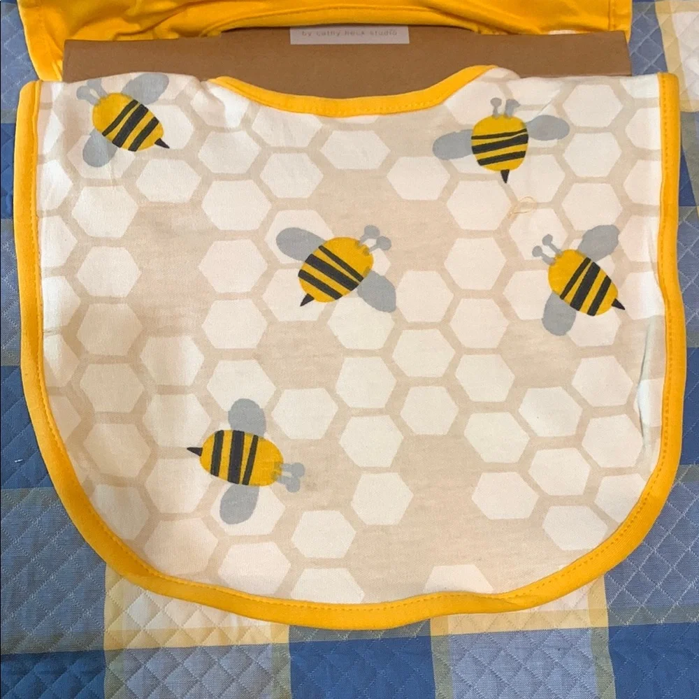 Bee Happy Baby Bib Set of 2